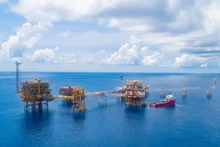 Actividades de exploración de petróleo y gas en el yacimiento de Bach Ho a cargo de la empresa conjunta Vietsovpetro. (Foto de ilustración: VNA)