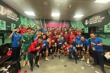 La selección vietnamita de fútbol sub-23 y miembros de su cuerpo técnico. (Foto: VGP)