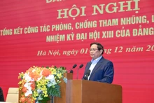 El premier Pham Minh Chinh pronuncia un discurso.