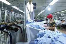 Producción de textiles para la exportación. (Foto: VNA)
