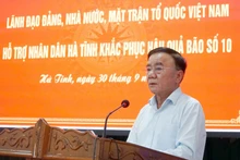 El miembro del Buró Político e integrante permanente del Secretariado del Comité Central del Partido Comunista de Vietnam, Tran Cam Tu, en el evento (Foto: dangcongsan.org.vn)
