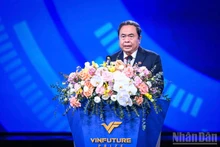 El presidente de la Asamblea Nacional de Vietnam, Tran Thanh Man, habla en el evento. (Foto: Nhan Dan)