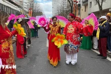 La delegación vietnamita en el desfile (Foto: VNA)