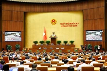 Panorama de una sesión de trabajo de la Asamblea Nacional de VIetnam. (Foto: VNA)