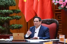 El primer ministro de Vietnam, Pham Minh Chinh, habla en el evento (Foto: Nhan Dan)