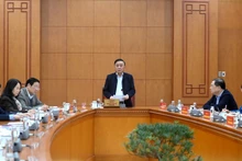 [Foto] Dirigente partidista se reúne con Oficina del Comité Central del PCV sobre preparativos para XIV Congreso Nacional del Partido