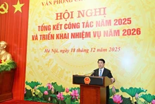 El presidente de Vietnam, Luong Cuong, habla en la cita (Foto: Nhan Dan)