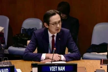 El embajador Do Hung Viet, jefe de la Misión Permanente de Vietnam ante la ONU, en el evento. (Foto: VNA)
