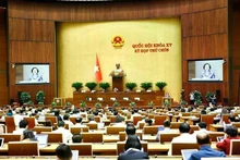 Legisladores en la segunda fase del noveno período de sesiones de la Asamblea Nacional de Vietnam de la XV Legislatura. (Foto: VNA)