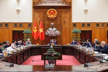 El primer ministro de Vietnam, Pham Minh Chinh, preside una reunión del Comité Permanente del Gobierno (Foto: VNA)