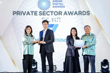El producto de una empresa vietnamita gana el premio de plata en la ronda final de los Premios Digitales de la Asean, celebrada en enero de 2025 en Tailandia. (Foto: Comité Organizador)