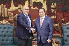 El primer ministro de Vietnam, Pham Minh Chinh, recibe a Ali Ijaz Ahmad, presidente y director general del grupo singapurense Makara Capital Partners. (Foto: VNA)