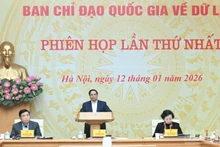 El primer ministro de Vietnam, Pham Minh Chinh, habla en la cita (Foto: Nhan Dan)