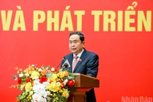 El presidente de la Asamblea Nacional de Vietnam, Tran Thanh Man, habla en el evento. (Foto: Nhan Dan)
