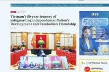 El artículo fue publicado el 25 de agosto en el periódico Khmer Times (Foto: VNA)