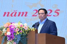 El primer ministro de Vietnam, Pham Minh Chinh habla en el evento (Foto: Nhan Dan)