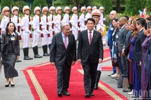 [Foto] Presidente vietnamita preside ceremonia de bienvenida al secretario general de la ONU