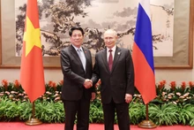El presidente de Vietnam, Luong Cuong, se reúne con su homólogo ruso, Vladimir Putin. (Foto: VNA)
