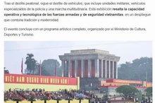 Captura de pantalla del artículo sobre la celebración del 80 aniversario de la Revolución de Agosto y el Día Nacional del 2 de septiembre del pueblo vietnamita. (Foto: VNA)