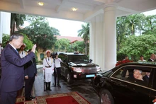 El presidente de la Duma Estatal de Rusia, Vyacheslav Volodin, concluye con éxito su visita oficial del 28 al 29 de septiembre a Vietnam. (Foto: VNA)