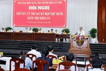 El presidente de la Asamblea Nacional de Vietnam, Tran Thanh Man, habla en el evento (Foto: Nhan Dan)