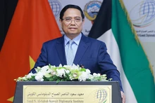 El primer ministro de Vietnam, Pham Minh Chinh, interviene en la cita (Foto: VNA)