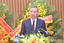 El secretario general del Partido Comunista de Vietnam, To Lam, habla en el evento. (Foto: Nhan Dan)