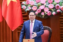 El primer ministro de Vietnam, Pham Minh Chinh, habla en el evento (Foto: Nhan Dan)