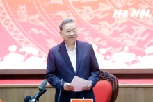 El secretario general del Partido Comunista de Vietnam, To Lam, habla en la conferencia. (Foto: VNA)