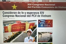 El sitio web de la Agencia Informativa Latinoamericana Prensa Latina de Cuba lanzó una sección especial titulada "El XIV Congreso Nacional del Partido Comunista de Vietnam" (Fuente: VNA)