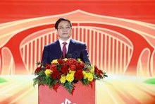El primer ministro de Vietnam, Pham Minh Chinh, habla en la ceremonia de clausura. (Foto: VNA)
