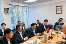 El ministro interino de Industria y Comercio de Vietnam, Le Manh Hung, se reúne con Roger Romulus Martella, director general del Grupo GE Vernova. (Fuente: Ministerio de Industria y Comercio de Vietnam)