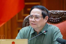 El primer ministro de Vietnam, Pham Minh Chinh, habla en la cita (Fuente: VNA)