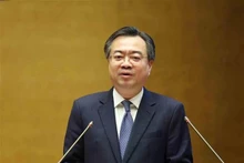 Nguyen Thanh Nghi, miembro del Buró Político, secretario del Comité Central del Partido y jefe de su Comisión de Políticas y Estrategias, en el evento. (Fuente: VNA)