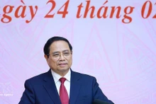 El primer ministro de Vietnam, Pham Minh Chinh, interviene en el evento.