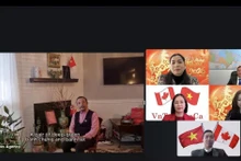 Representantes de asociaciones vietnamitas en Canadá participaron en el programa en línea del Festival de Primavera (Fuente: VNA)