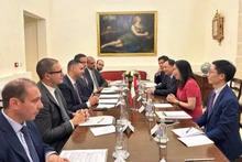 La viceministra de Relaciones Exteriores de Vietnam Le Thi Thu Hang se reúne con Ian Borg, vice primer ministro y titular de Relaciones Exteriores y Turismo de Malta. (Foto: Ministerio de Relaciones Exteriores de Vietnam)