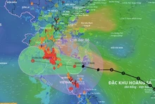 La tormenta n.° 6 se acerca a la región central de Vietnam. (Foto: Sistema de Monitoreo de Desastres de Vietnam)