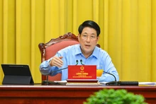 El presidente de Vietnam, Luong Cuong, habla en la reunión. (Foto: Nhan Dan)