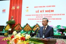 El secretario general del Partido Comunista de Vietnam, To Lam, interviene en el acto. (Foto: Nhan Dan)