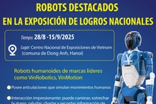 Robots destacados en Exposición de logros nacionales de Vietnam