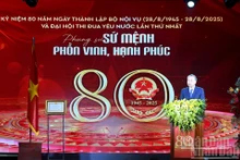 El secretario general del Partido Comunista de Vietnam, To Lam, en su intervención. (Foto: Nhan Dan)