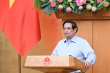 El primer ministro de Vietnam, Pham Minh Chinh, interviene en la sesión. (Foto: Nhan Dan)
