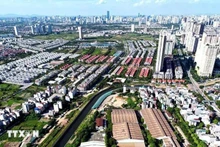 Algunos proyectos inmobiliarios en el distrito de Ha Dong, Hanói. (Fotografía: VNA)