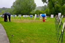 Las fotos, dispuestas en forma de las letras “V-N”, destacan un Vietnam en desarrollo, abierto al mundo y lleno de vitalidad. (Foto: VNA)