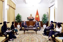 El viceministro de Relaciones Exteriores de Vietnam Dang Hoang Giang se reúne con el embajador de Suiza, Thomas Gass. (Foto: VNA)