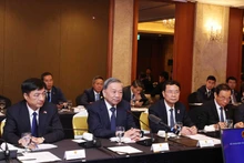 El secretario general del Partido Comunista de Vietnam, To Lam, en el coloquio. (Foto: VNA)