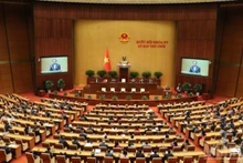 Vista panorámica de la ceremonia de clausura del noveno período de sesiones de la Asamblea Nacional de Vietnam de la XV legislatura, el 27 de junio de 2025. (Fotografía: Nhan Dan)