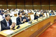 Los diputados aprueban Resolución sobre el Centro Financiero Internacional en Vietnam. (Foto: VNA)