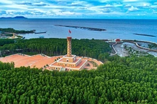 Un rincón de la zona turística de Cabo Ca Mau visto desde arriba.